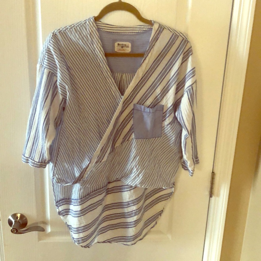 Anthropologie hi-lo blouse top
